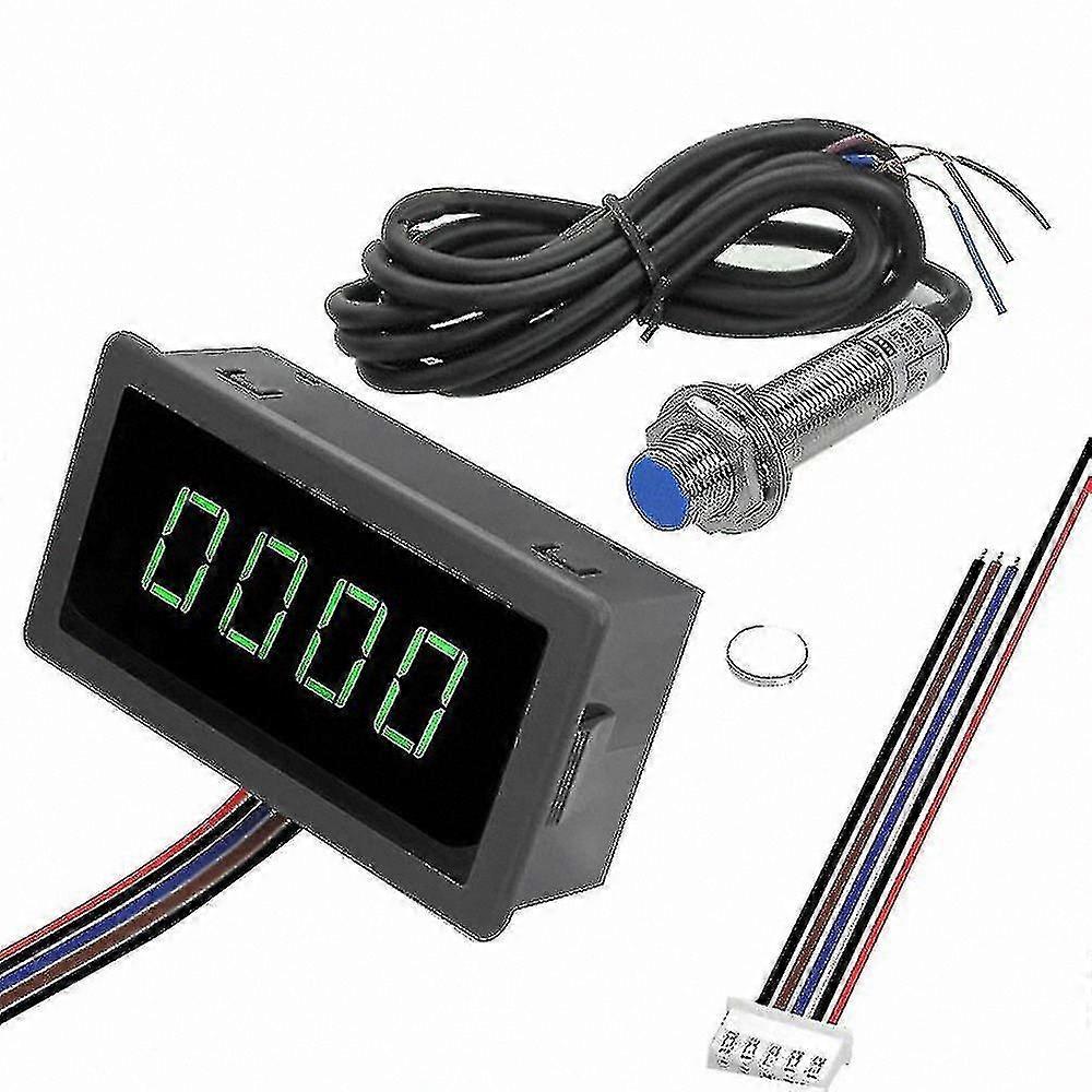 Digital LED Tachometer RPM Speed Meter with Hall Proximity Switch Sensor NPN