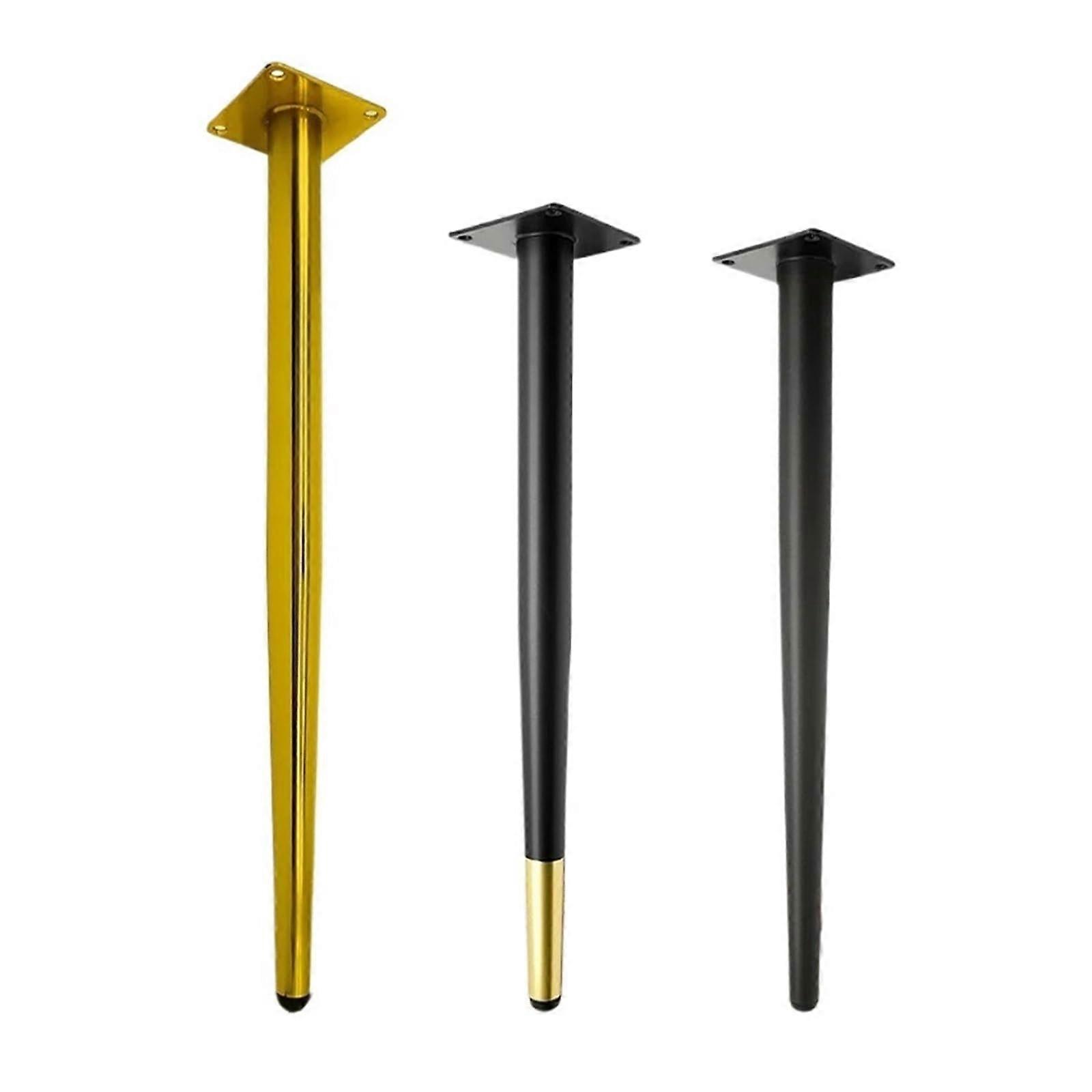 桌腿、家具桌脚、椅脚、金属脚、梳妆台桌腿（黑金 50 厘米）