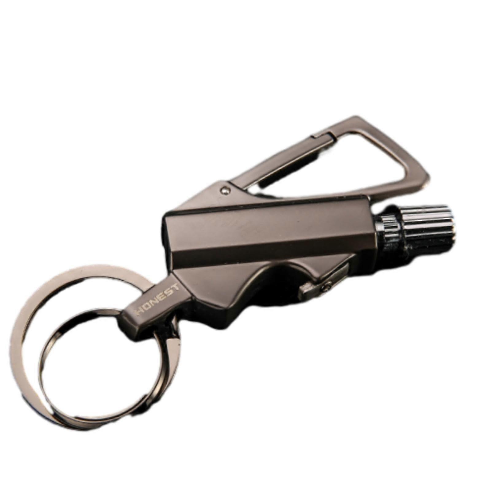 Keychain 3In1 Metal MultiTool With Bottle Opener And Infinity Lighter Outdoor Waterproof Kerosene Black