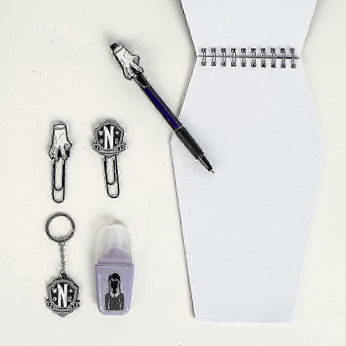 Conjunto de papelaria roxo