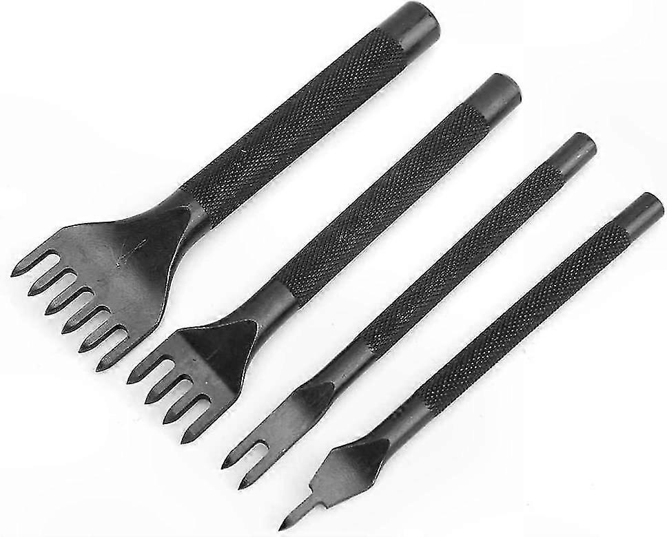 5mm Leather Crafting Punch Set - 4pc Diamond Chisel Tool for DIY Sewing & Art Projects