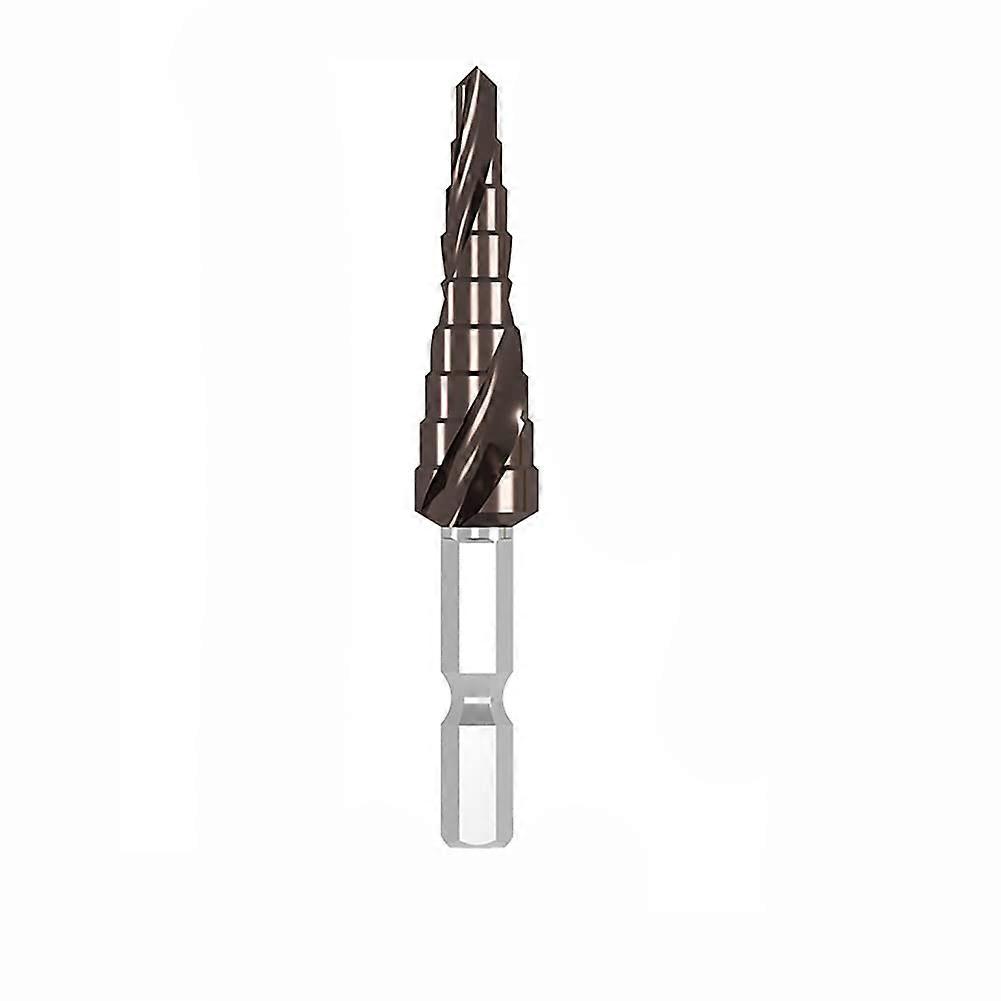 Step Drill Bit with Spiral Grooves for Fast Cutting in Metal, Steel, Wood, 9 Sizes (4mm-20mm)