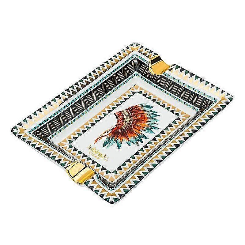 Double Slot Ceramic Lubinski Cigar Ashtray