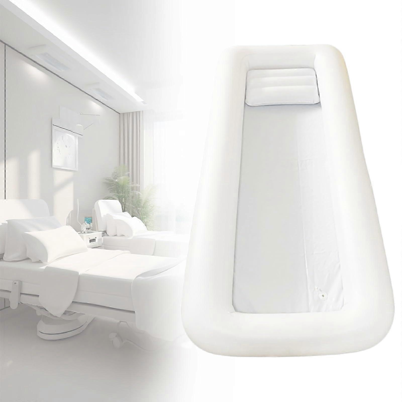 Inflatable Bath Tubs for Adults, Foldable Bath Basin Kit for Elderly & Post-Surgery Care, White, Durable & Portable