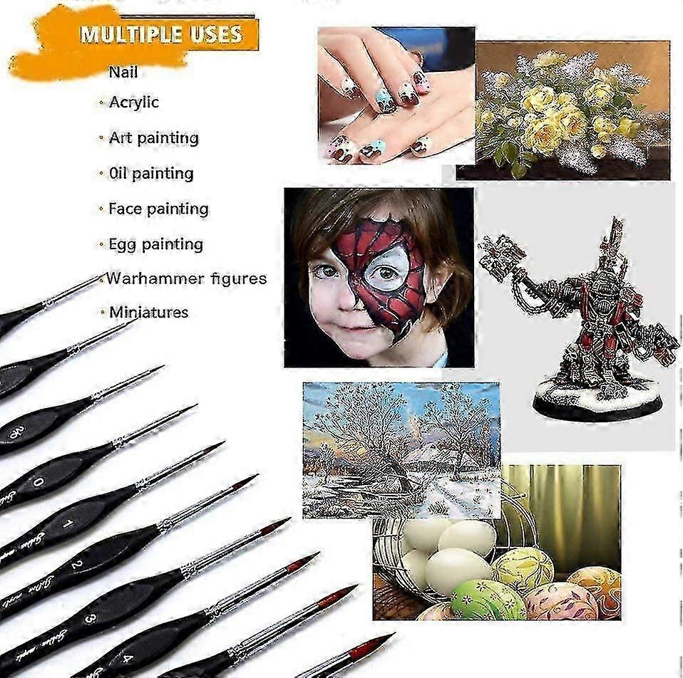 Brush Set Fine Detail Brushes 10 Piece Brush Set For Art