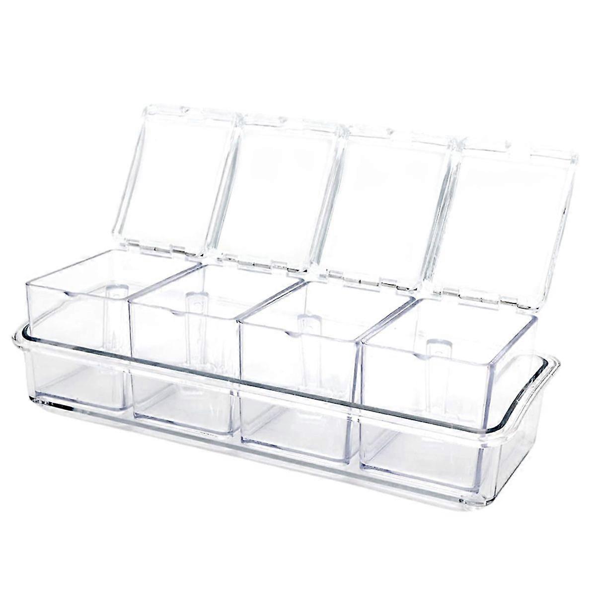 Clear spice container for salt, pepper, sugar, spices, sugar