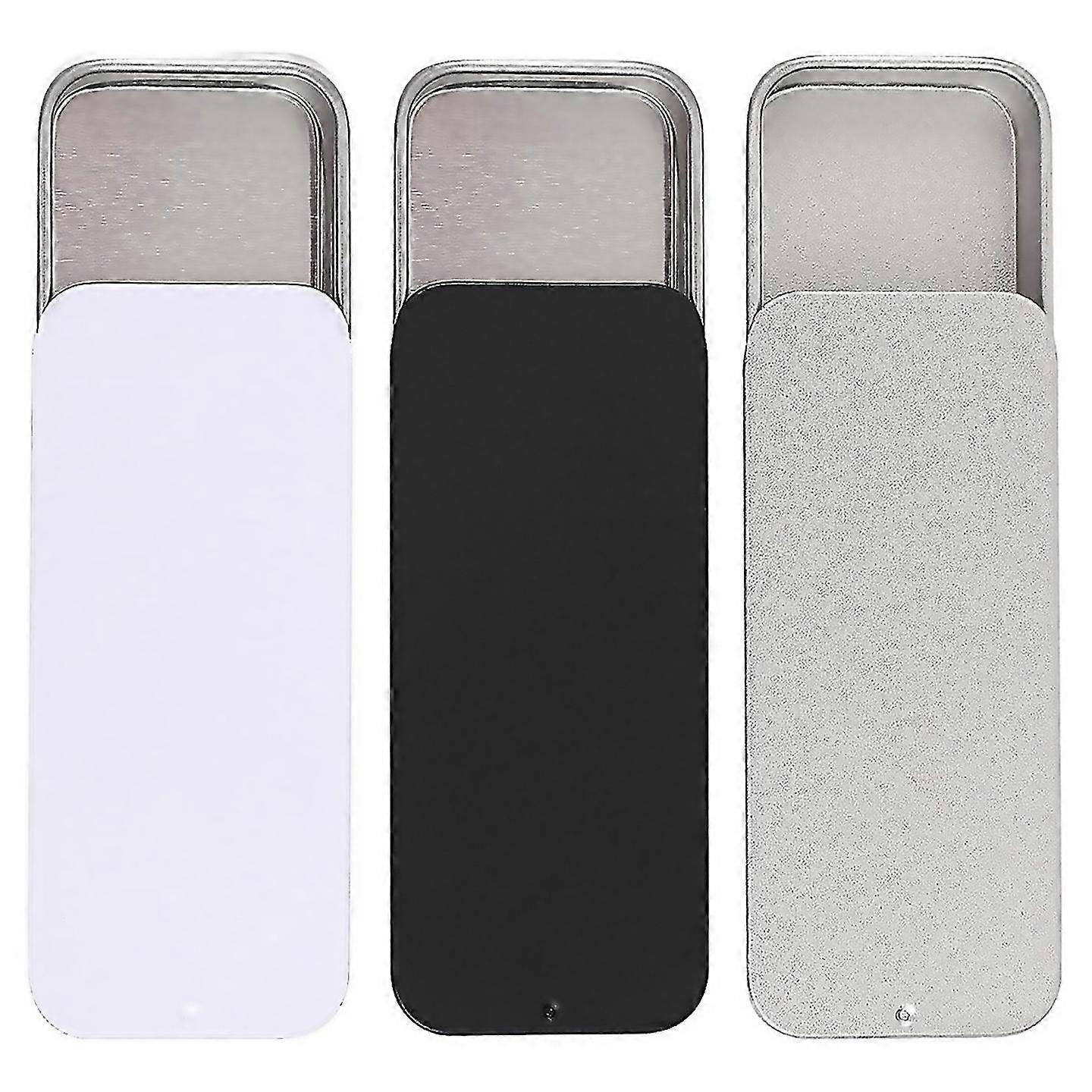 For 3 Pcs Metal Slide Top Tin Containers