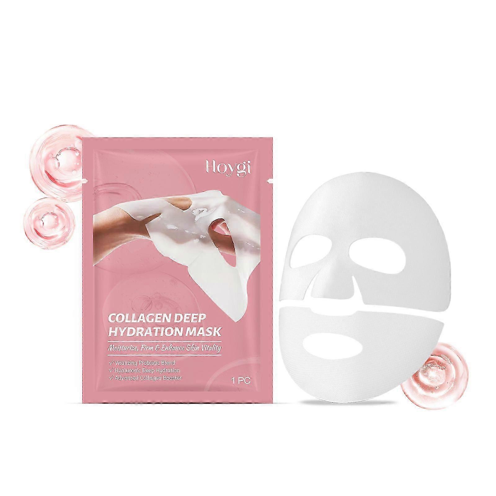 Hoygi collagen moisturizing wrinkle reducing facial mask (bagged) moisturizing, nourishing and hydrating three in one facial facial mask