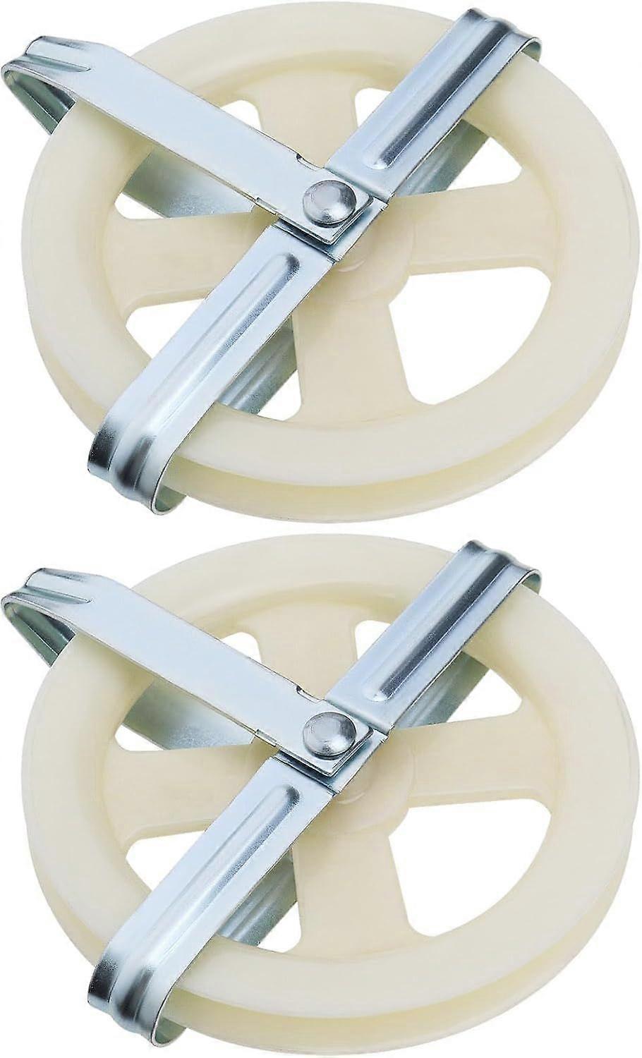 2pcs 5 Inch Clothesline Pulley Nylon Rope Pulley Cable Puller Compatible with