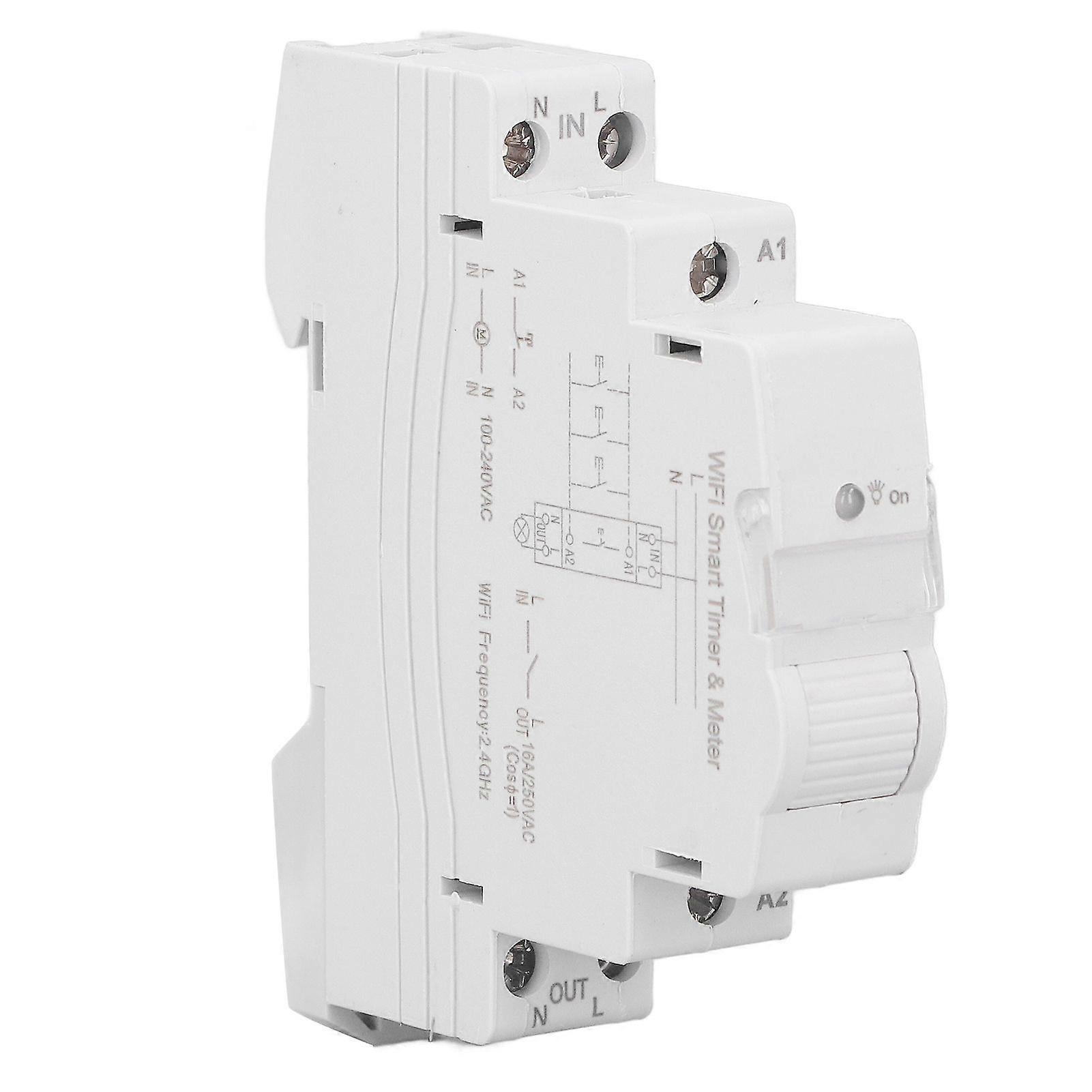 Smart Energy Meter Single Link Single Control Timer Switch with Metering Electricity Monitor AC 100240V ATMS1602