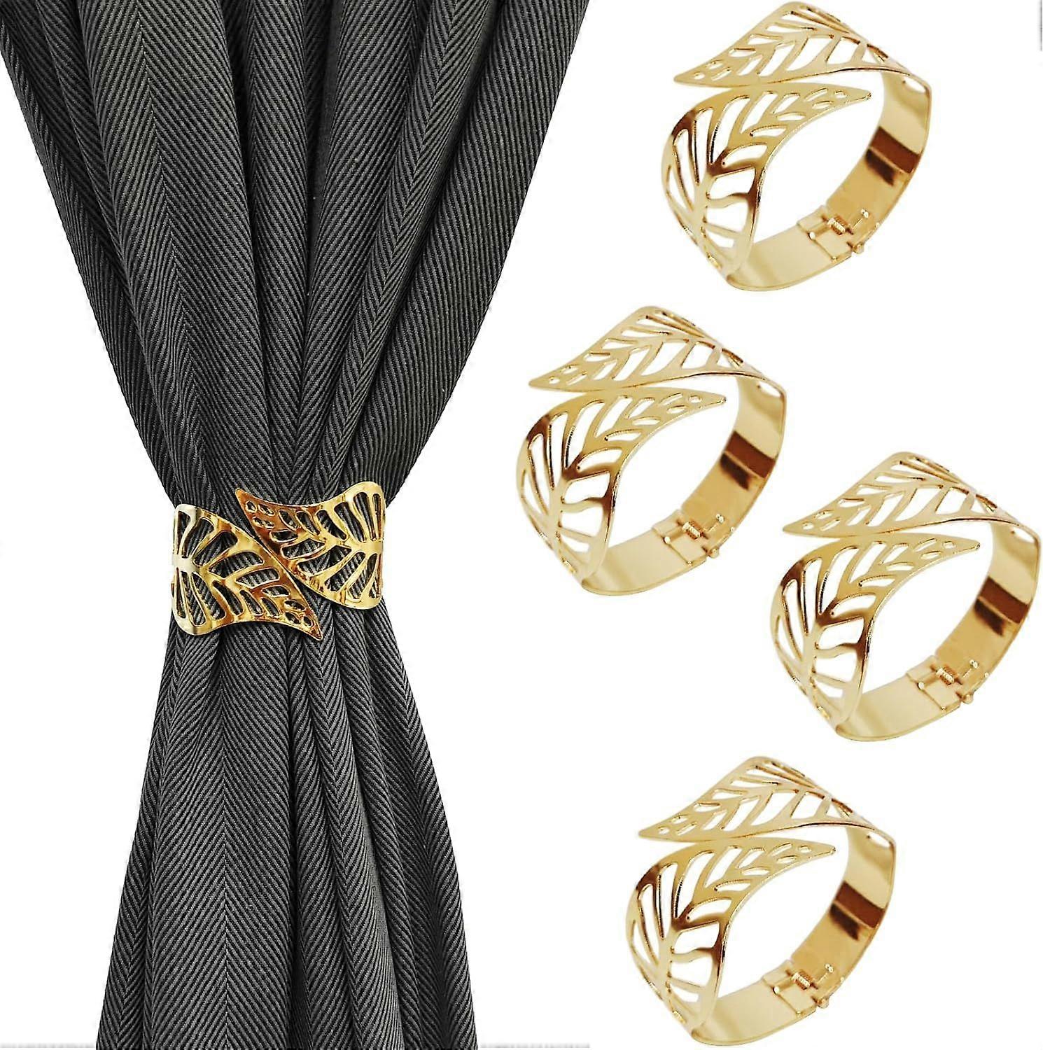 カーテンタイバックカーテンホールドバックアルミニウム合金スプリングデザイン金箔カーテンタイシンプ