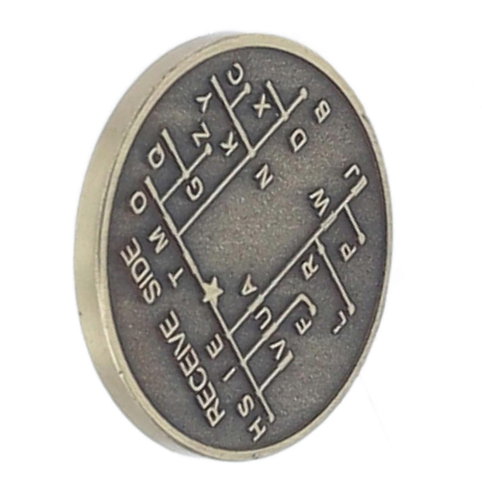 CW Morse Code Training Coin, Galvanized Copper, 30x30x3mm