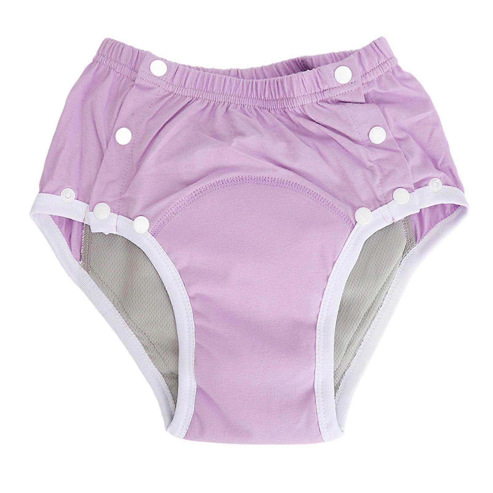 Washable Incontinence Underpants Pure Cotton Reusable Highly Absorbent Leakage Proof Adults Cloth Diapers for Elderly M