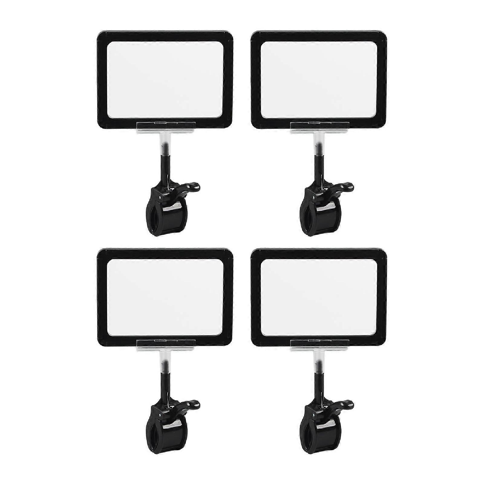 4Pcs Sign Holder Clips Card Protector Reusable Rotatable Swivel Price Tags