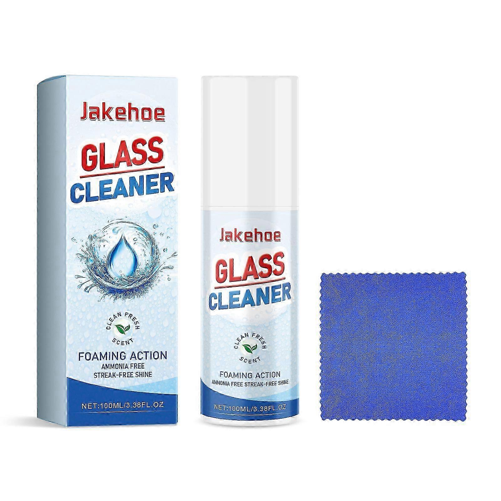 Glass Cleaner - Streak-Free Formula for Crystal Clear Glass, Mirrors & Windows - Easy Spray & Wipe, 130g