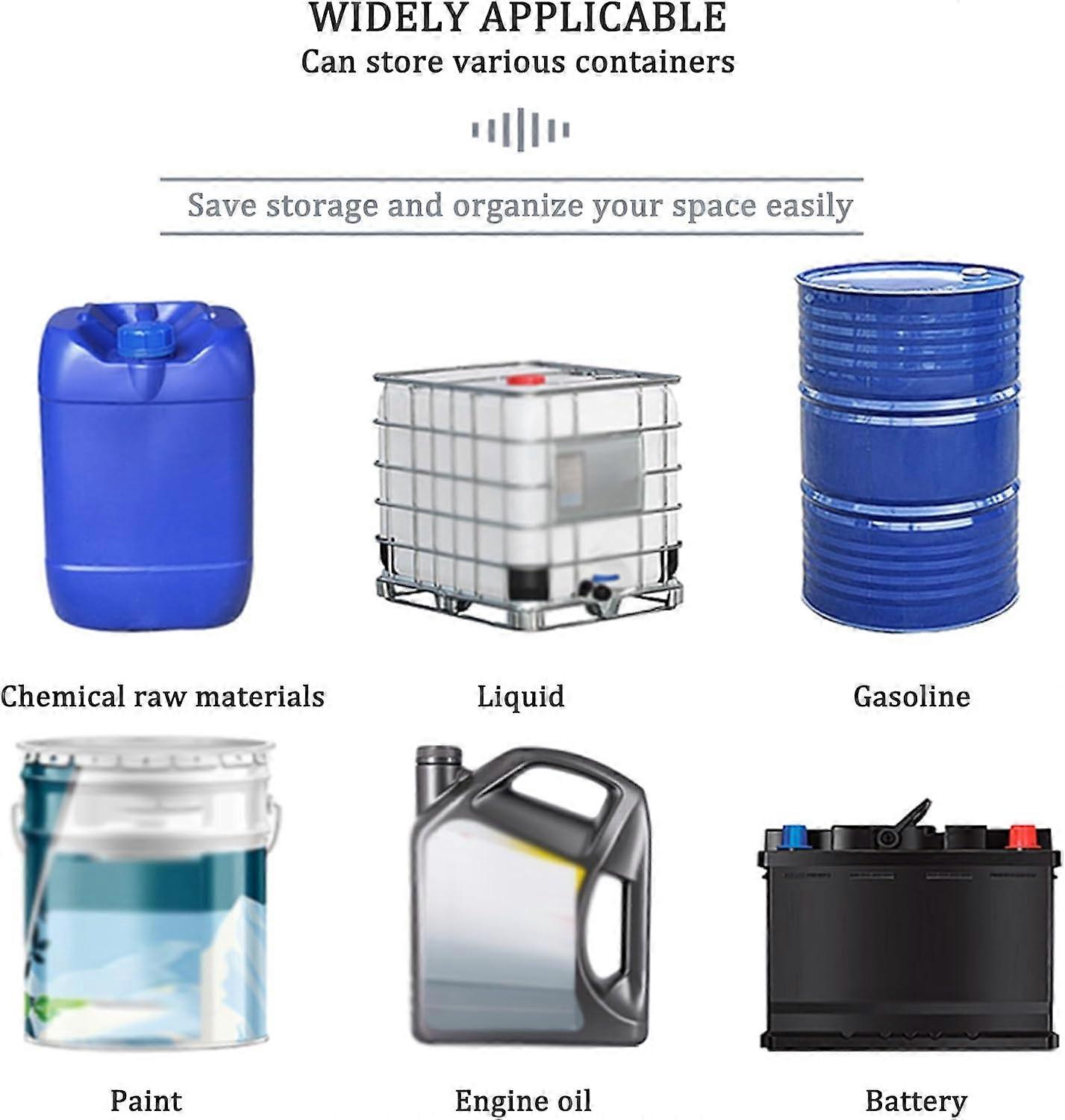 Industrial Drum Containment Platform With Drainage Portable Oil Drum Tray For Construction Sites Orange 49.3x25.6x5.9