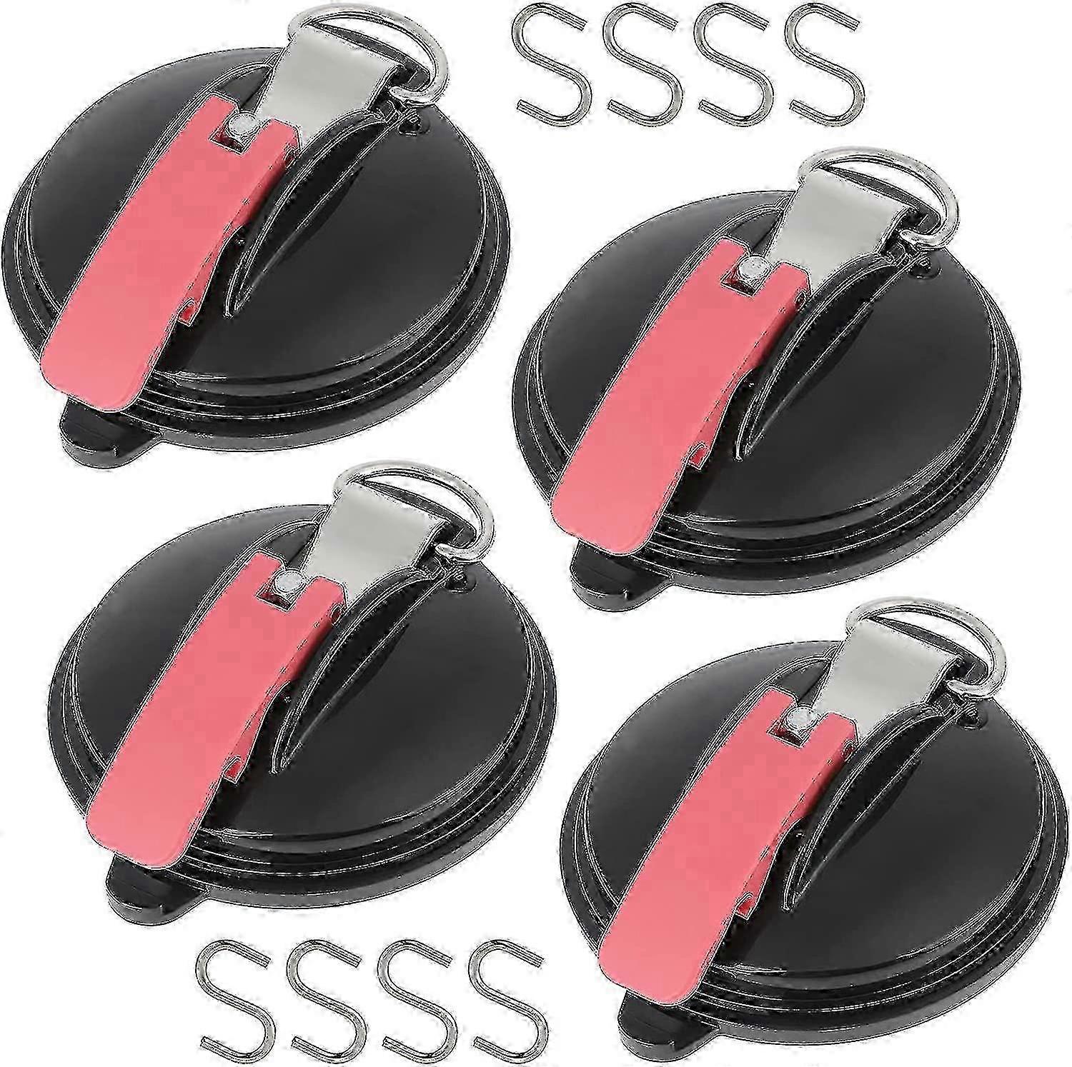 4 Pcs Multifunctional Car Suction Cup, Camping Suction Cup, Powerful Suction Cup