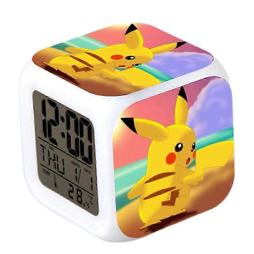 Children's Electronic Alarm Clock, Colorful Square Alarm Clock