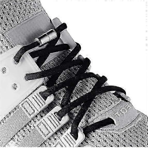 Elastic shoelaces for adults, children and the elderly, with two pairs of elastic shoelacesBlack-2