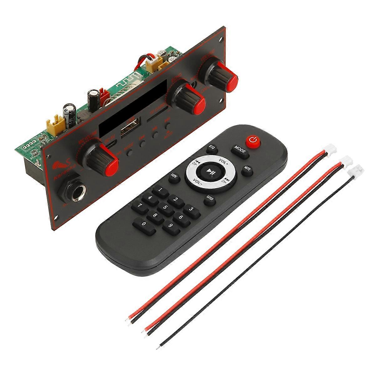 Bluetooth 5.0 MP3 Decoder Board 10W Amplifier Audio Player 5V DIY MP3 Player Car FM Radio Module TF USB Mic Record