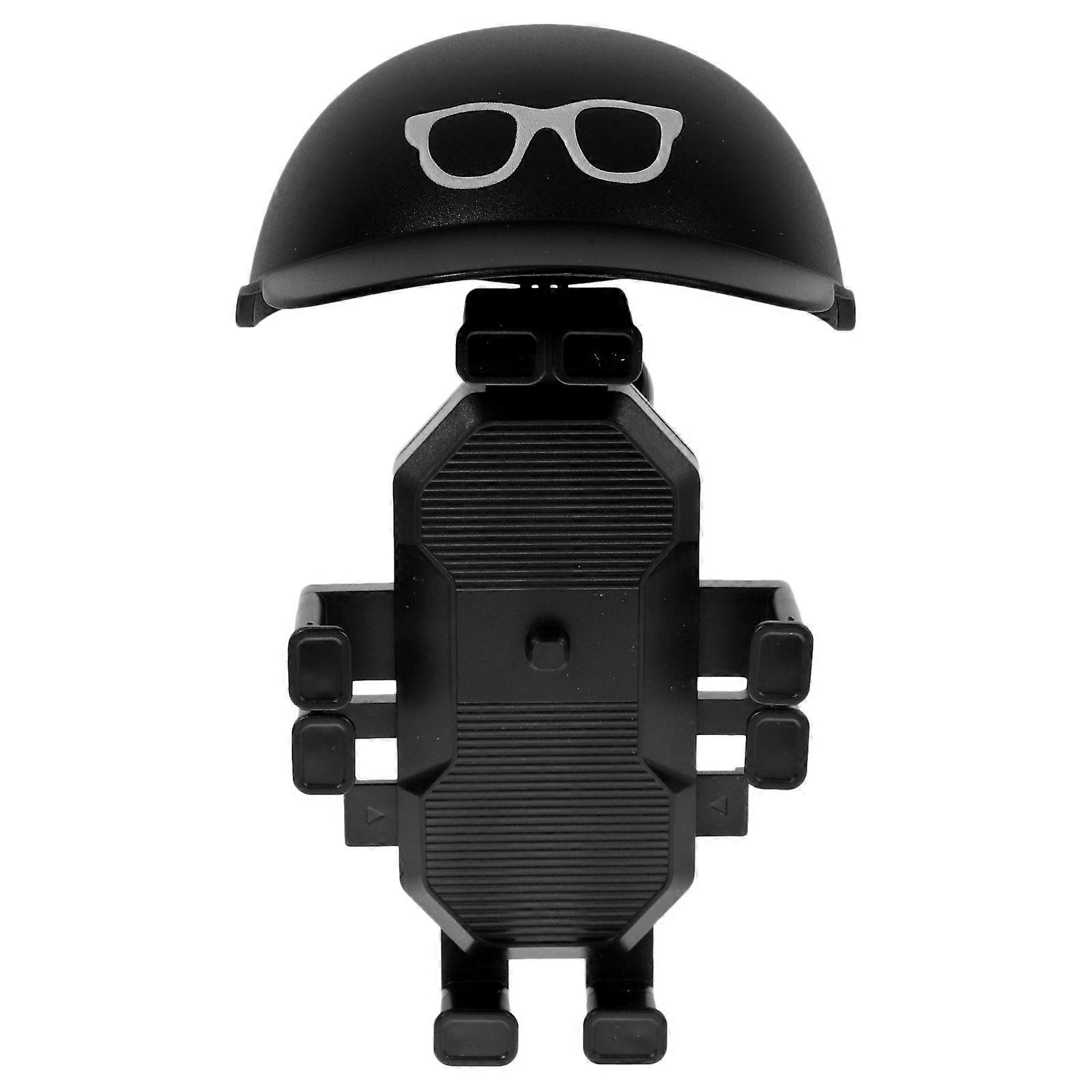 Cycling Phone Mount Rack with Cap for Electric Bike Alloy and ABS Black 7.87 Inches
