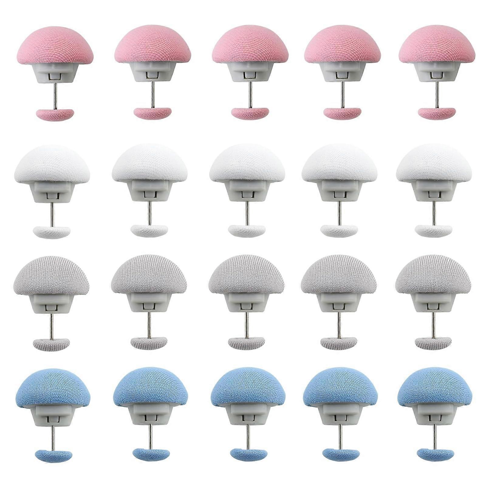 20 PCS Mushroom Duvet Cover Clips - Non-Slip Bedding Holders for Sheets, Curtains, Clothes, and Blankets in Durable Plastic