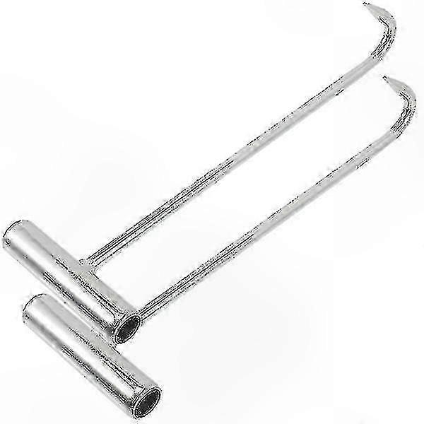 2pcs Heavy Duty Manhole Cover Lift Hooks for Drain Grates Pulling Tools