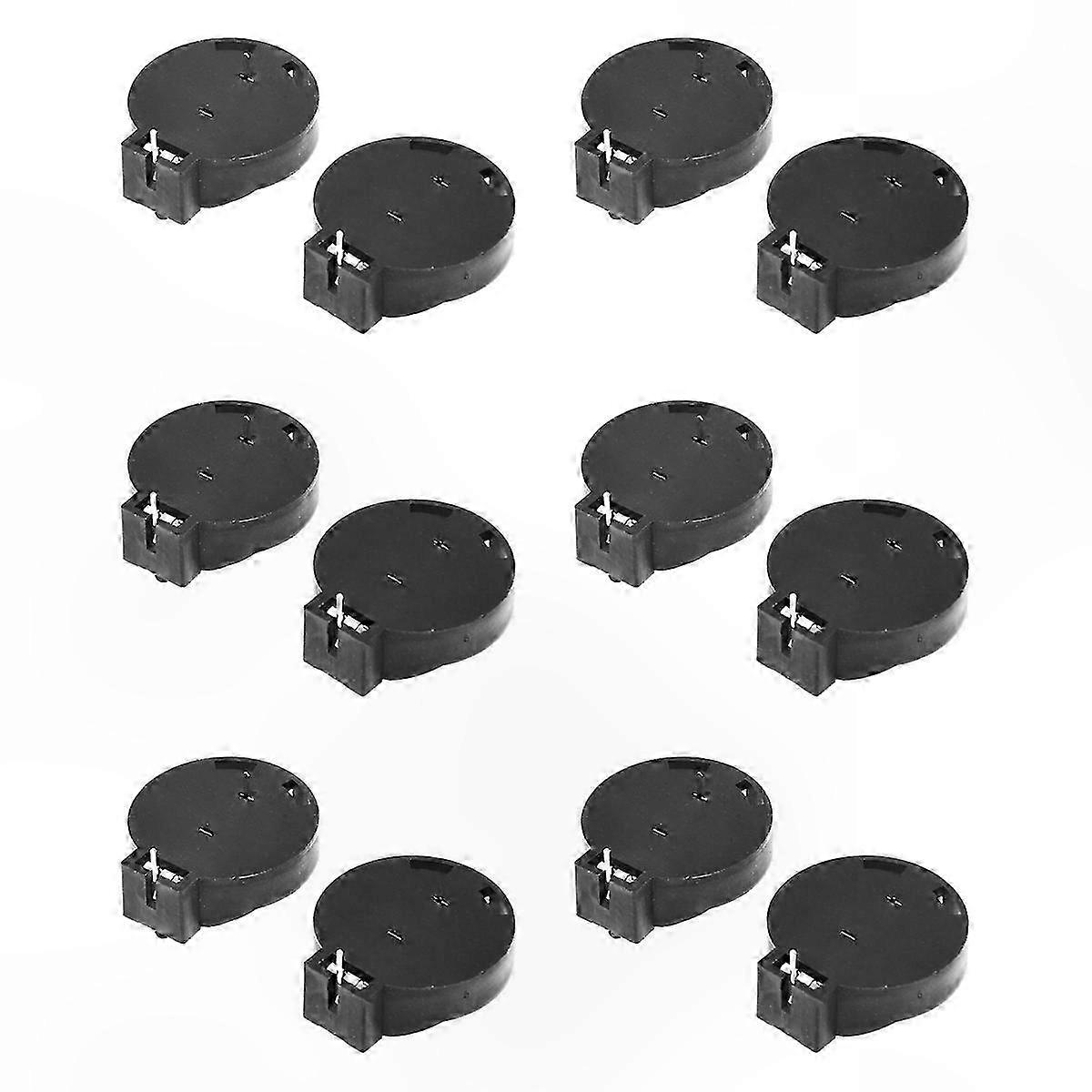 12-Pack Coin Cell Battery Holder with 2 Pins for CR2450 Button Cells