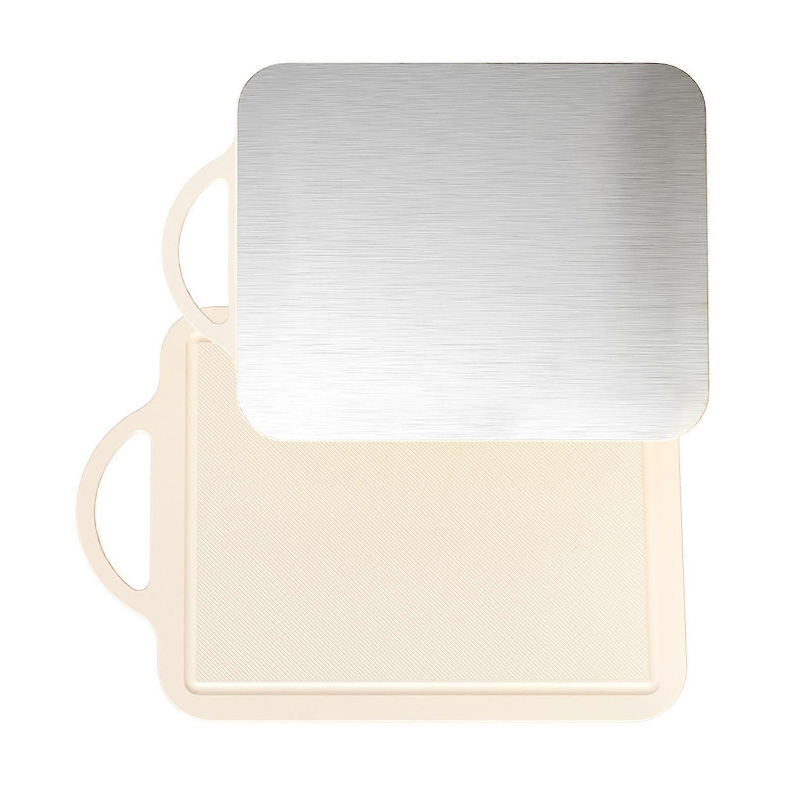 Planche à découper double face en composite acier inoxydable PP avec base antidérapante pour une découpe en toute sécurité, multicolore.