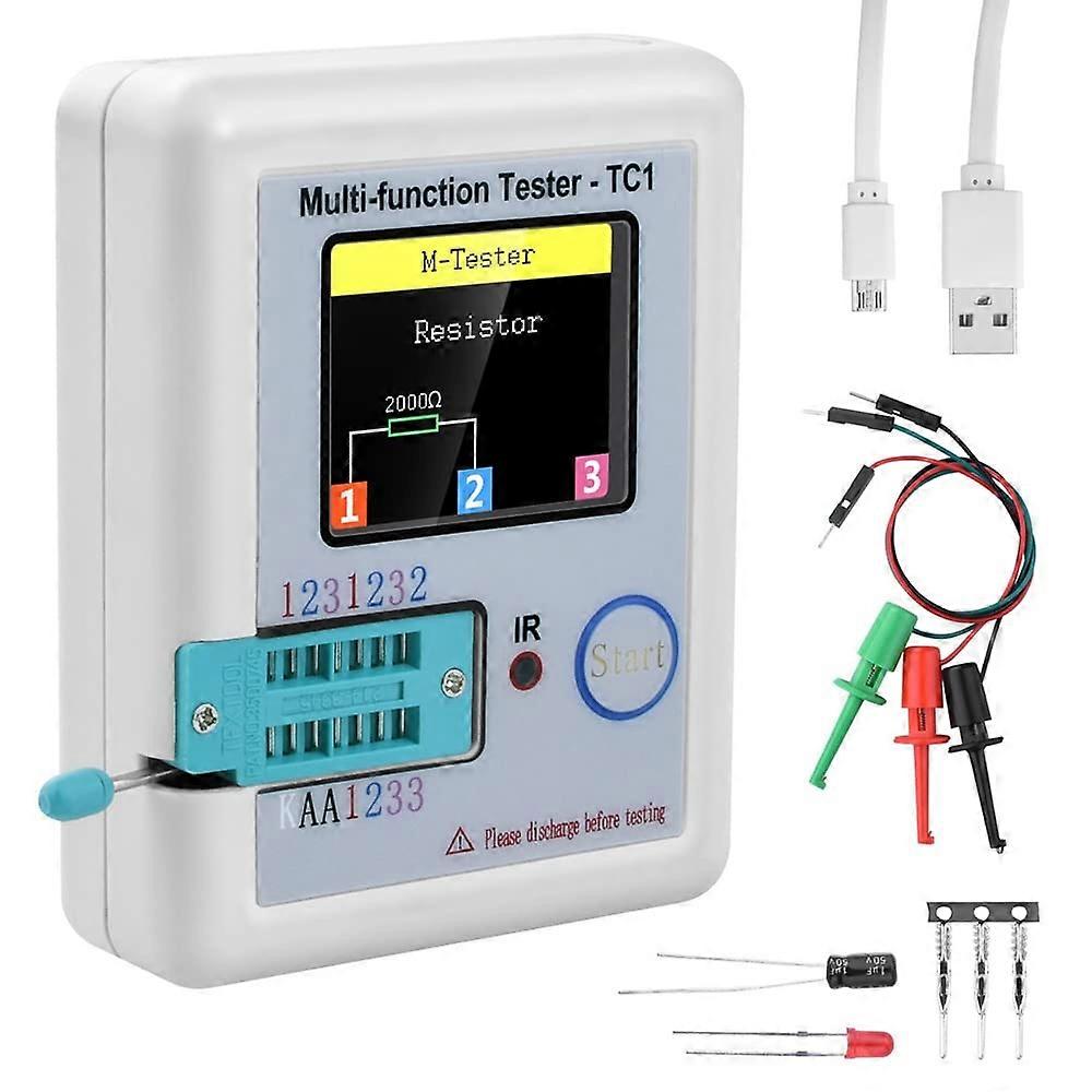 LCRTC1 Tester 1.8 Inch TFT Display 160x128 Colorful Backlit Multifunctional Transistor Diode Triode Capacitor Meter