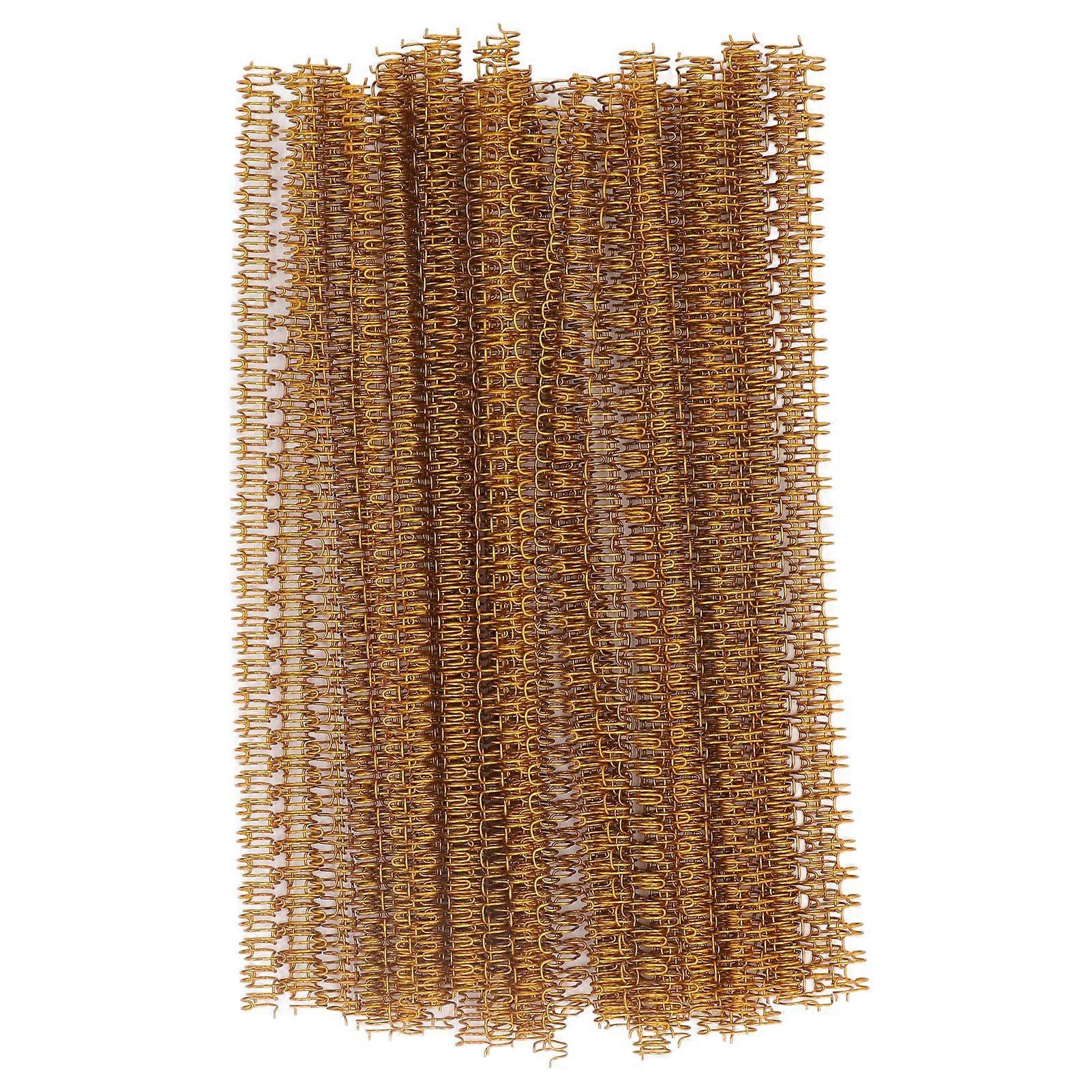 100Pcs Double Loop Wire Binding Spine 20 Sheet Capacity 3:1 Pitch 34 Loop 6.4mm Diameter Set Kit for A4 Paper Gold
