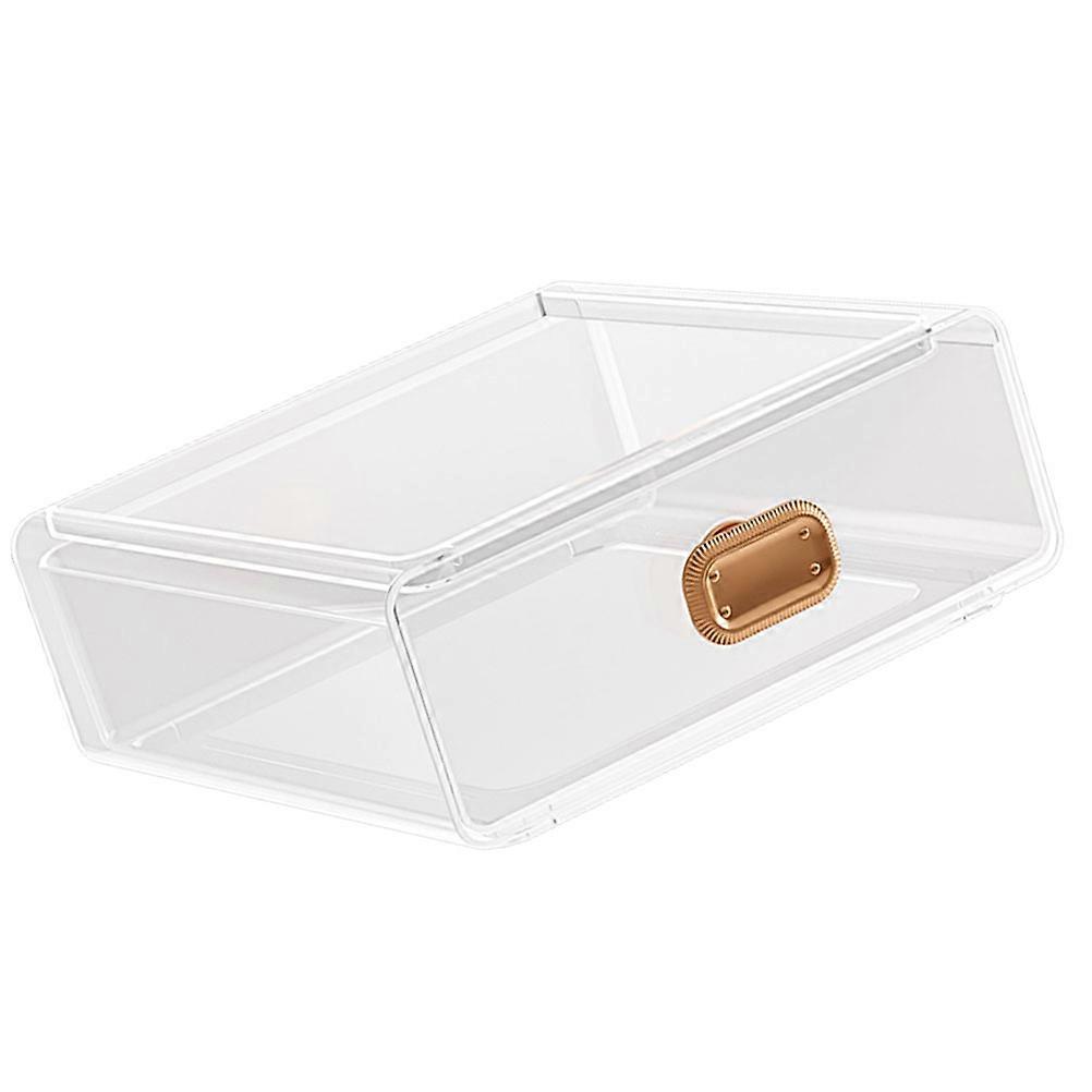 Storage Box with Drawers Jewelry Sundries Cases Desktop Storage Transparent Pet Material Easy Open and Close 1Pcs