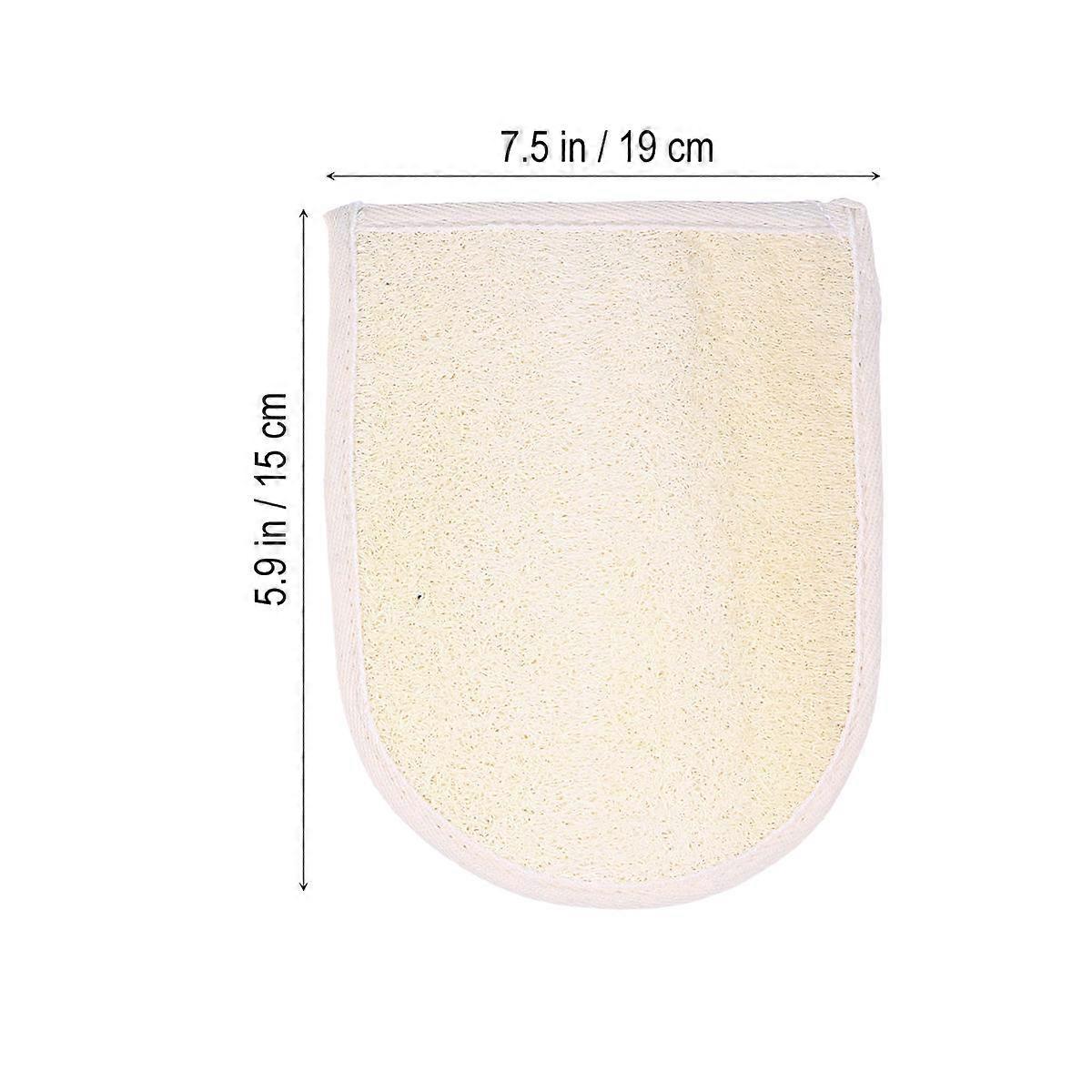 Exfoliating Body Scrub Glove Loofah for Bathing Men Women Beige Natural Material Deep Cleansing 2Set
