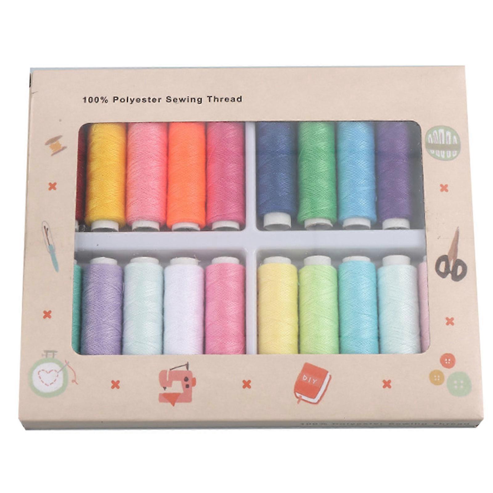 Sturdy Cotton Sewing Thread Collection 20 Deep Tone for Quilting Embroidery and Fabric Craft  color