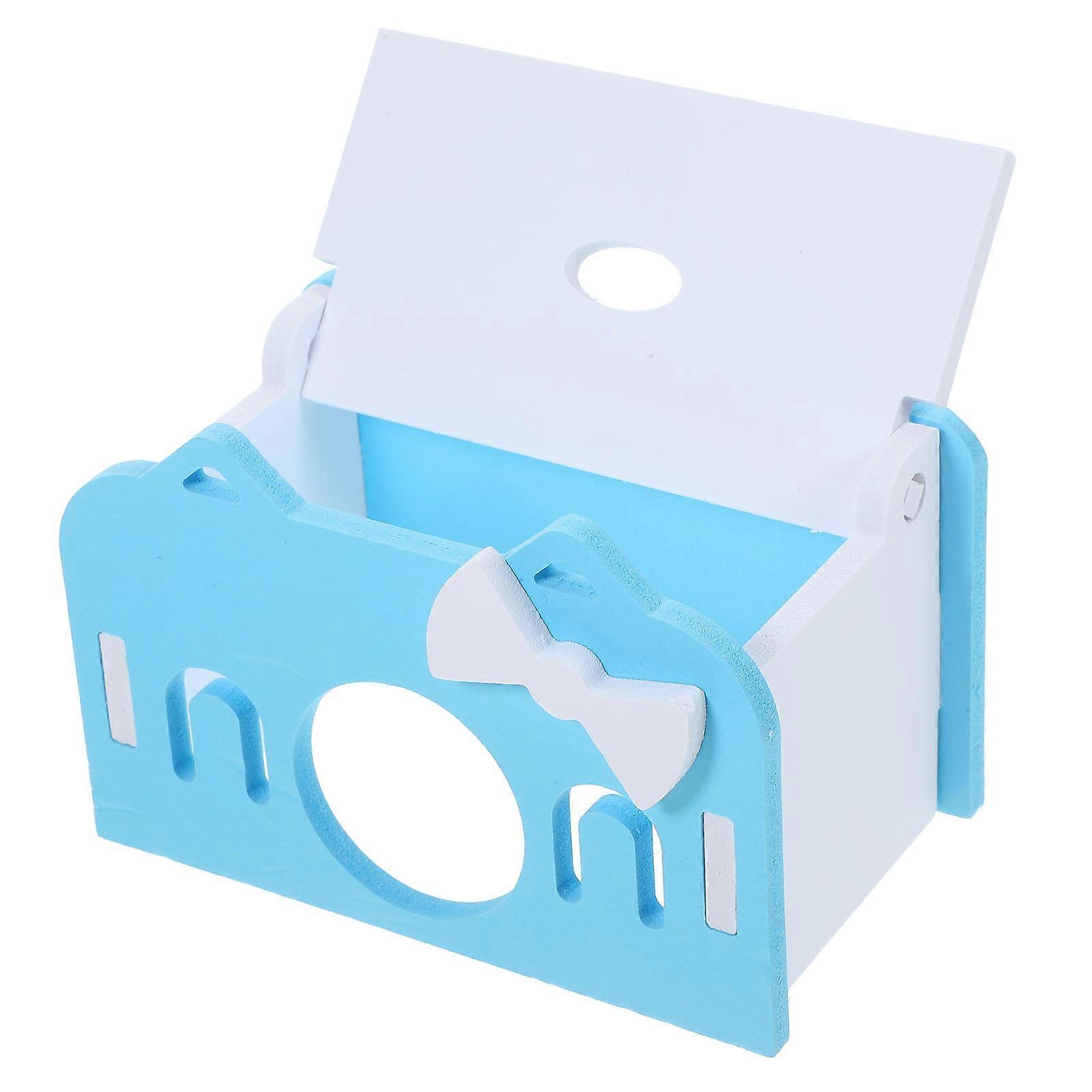 Small Animal Hamster Hideout House Playtime Use Pvc Sky-Blue for Resting 1Set