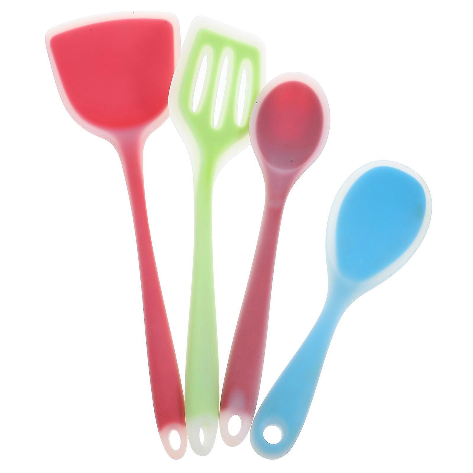 Silicone Cookware Kitchen Spatula Set for Cooking Use with Assorted Colors 1Set