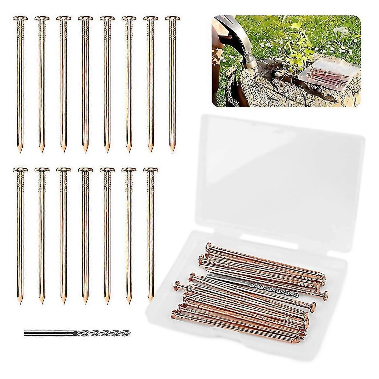 For 25 Pieces Copper Nails For Killing Tree Stump Roots