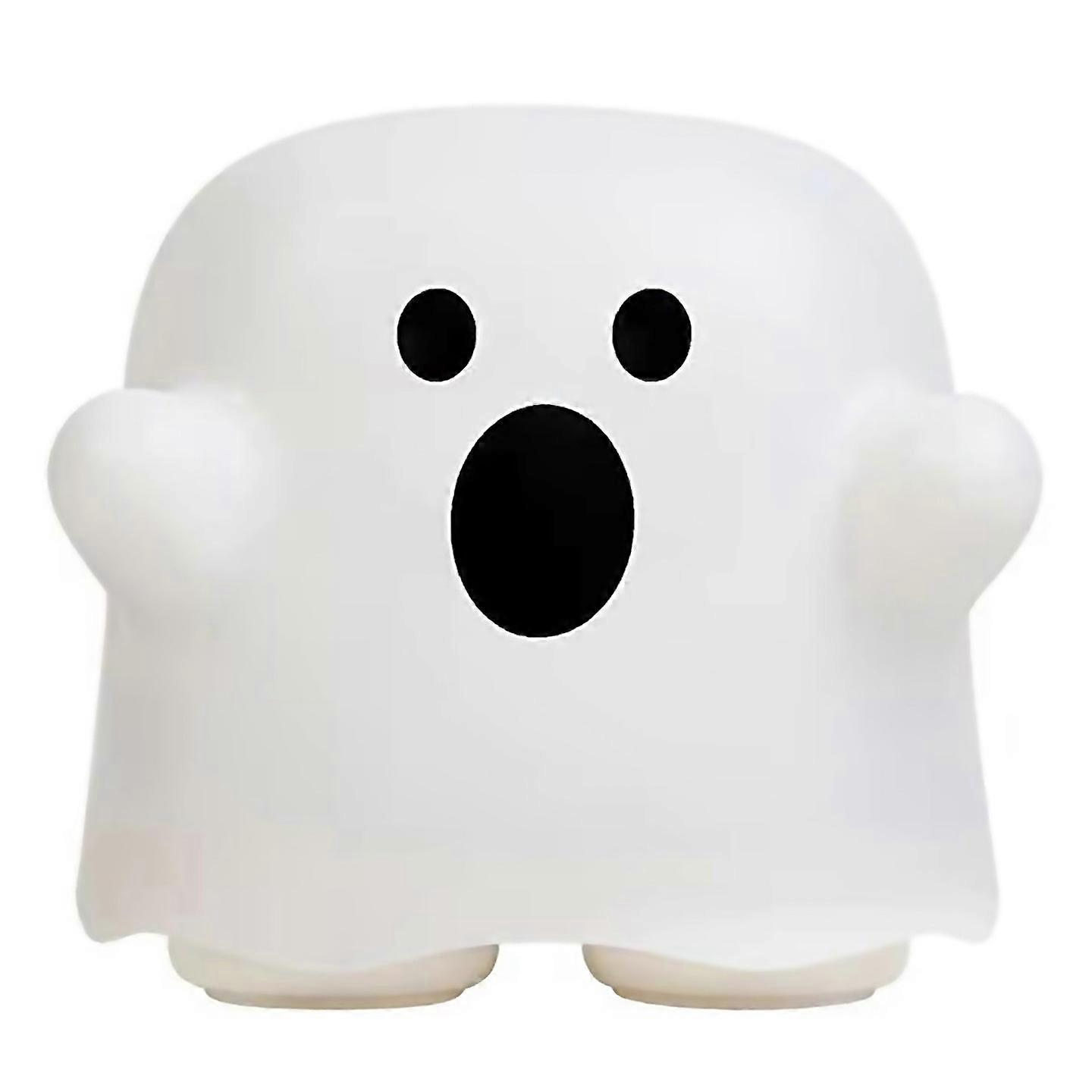 For Cute Ghost Led Night Light Touch Sensor Rechargeable Silicone Lamp