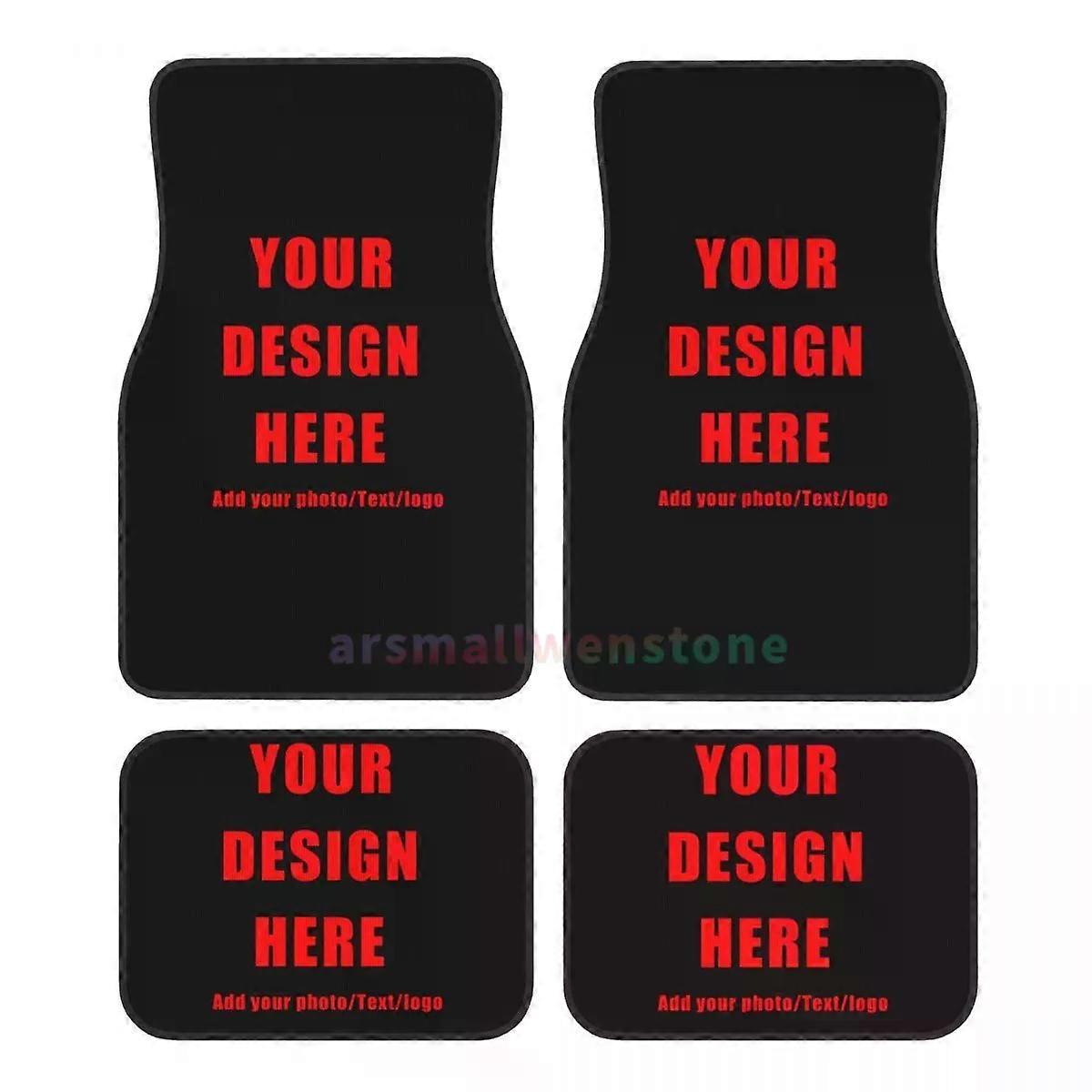 Your Own Design Printed Car Floormat Heavy Duty Front Rear Rubber Floor Mats Carpet Floor Protection Fits Most Vehicles
