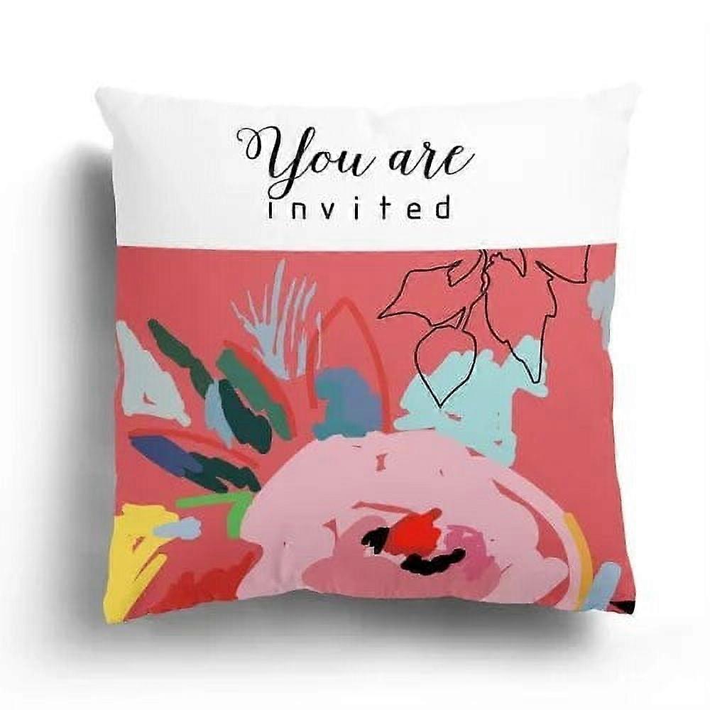 Kuddfodral Bomull Linne Heminredning Örngott Sofföverdrag ativ kudde Höst Anime Pryda Kudde