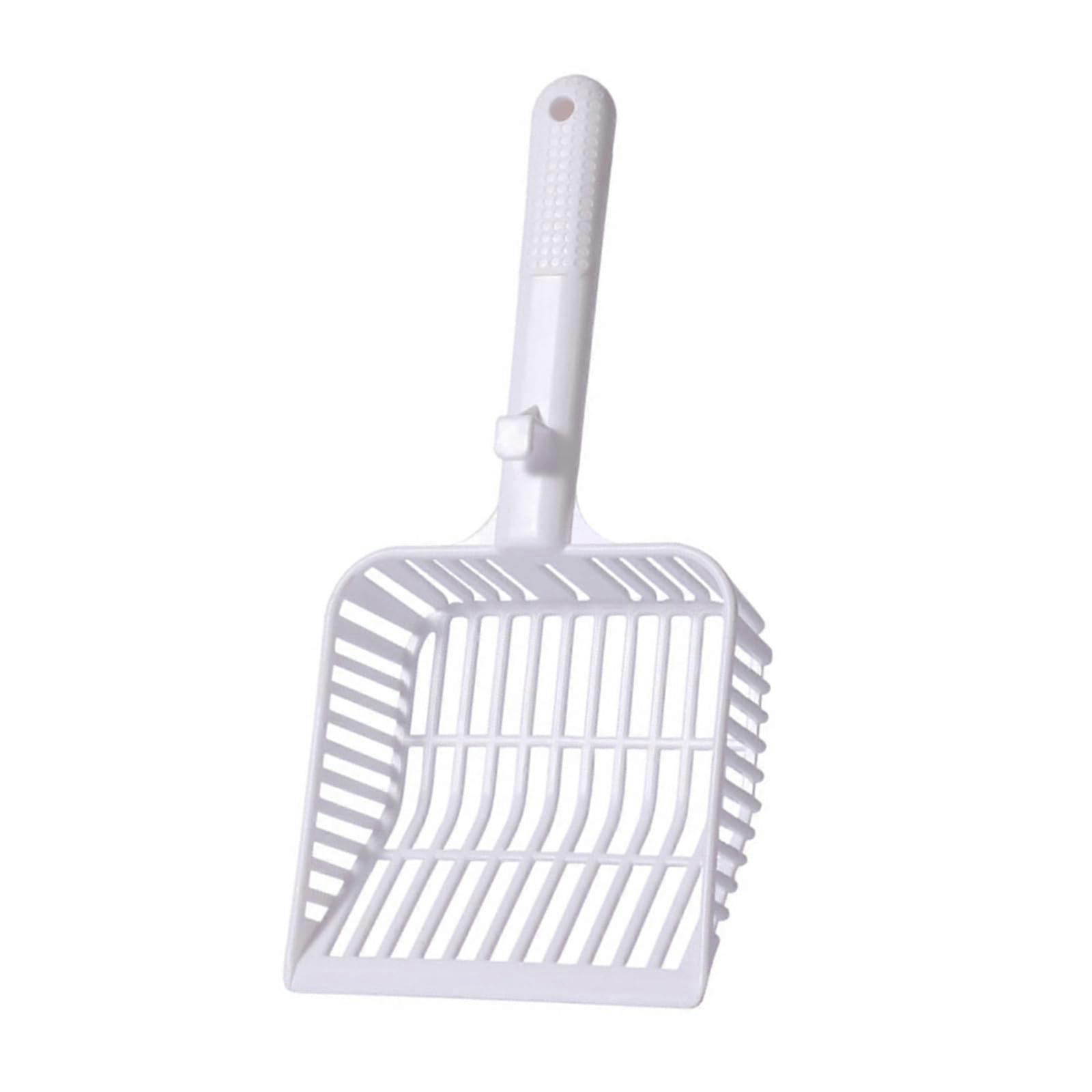 Cat Litter Scoop Mesh Sifter For Litter Box Poop Lifter Kitten Scooper White