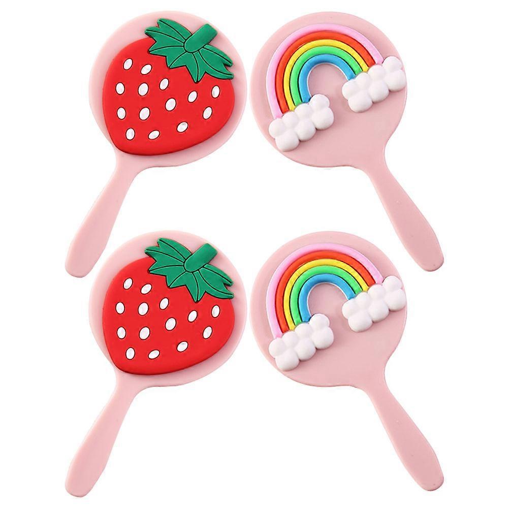 Portable Hand Mirrors with Handle for Decor 4Pcs Handheld Makeup Mirrors