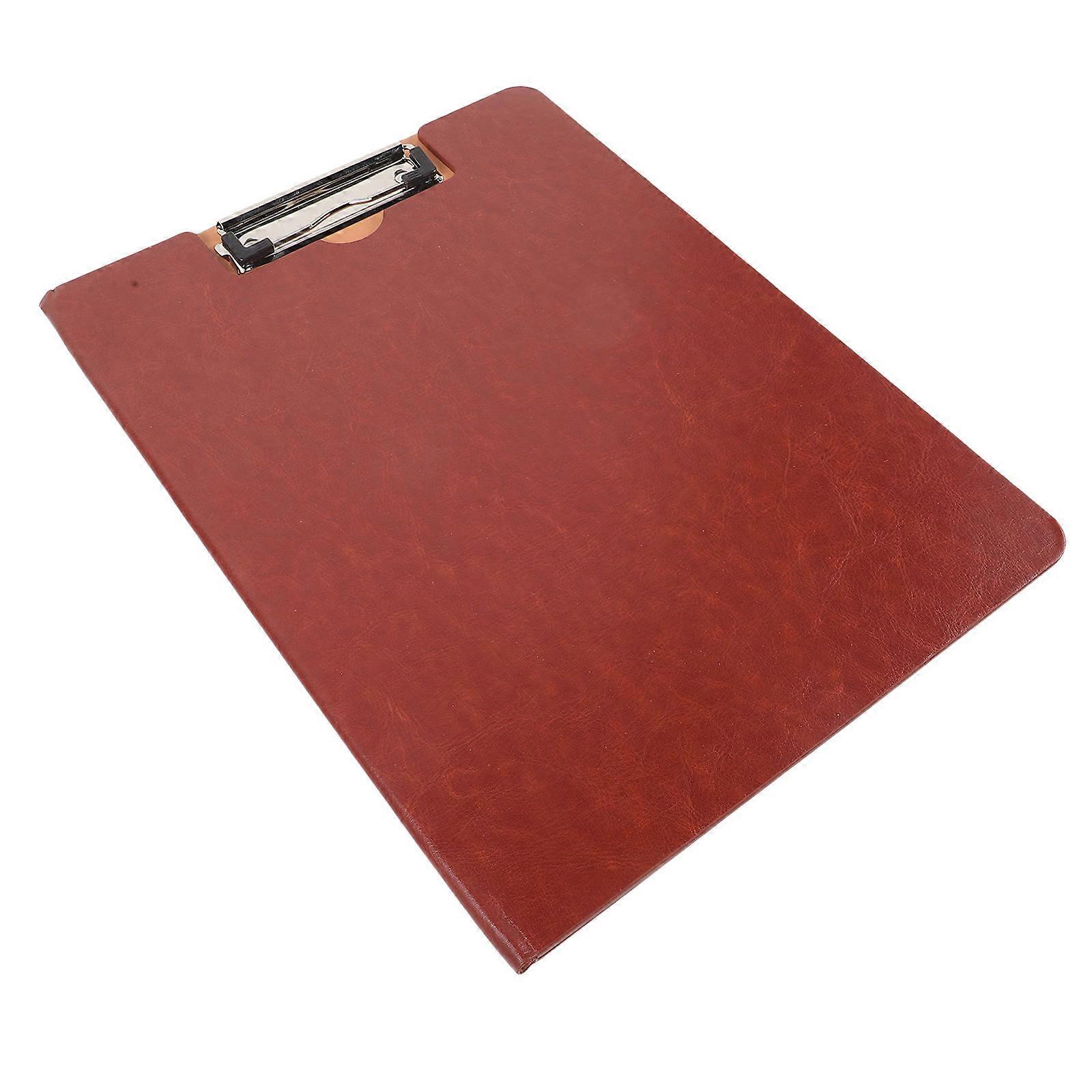 Brown Foldable Clipboard Nursing Clipboard for Storage Use 1 Piece PU