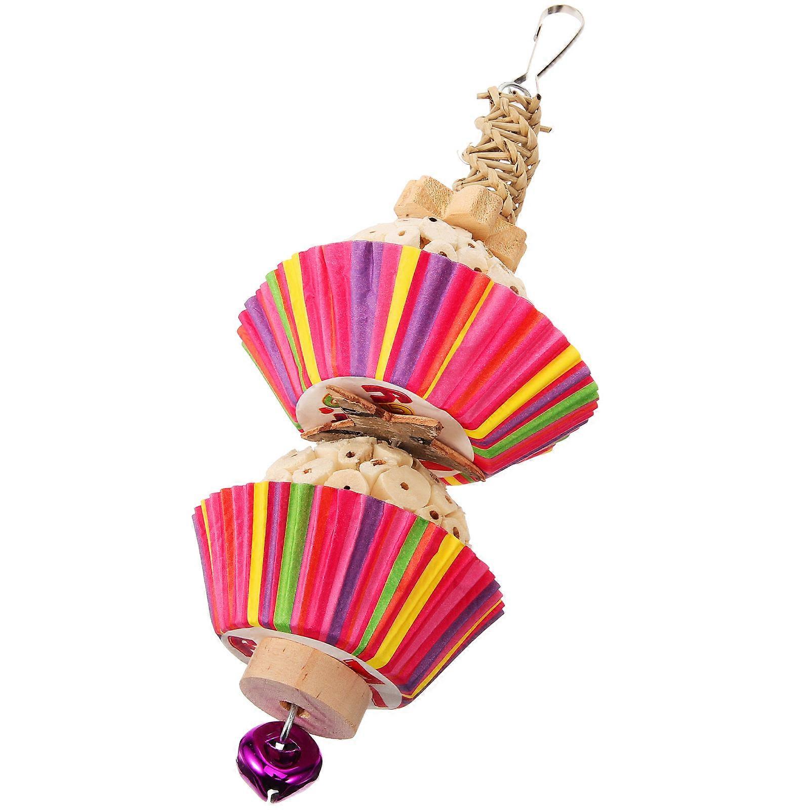 Bird Chewing Toy Parrot Hanging Chewing Toy Foraging 5Pcs Set