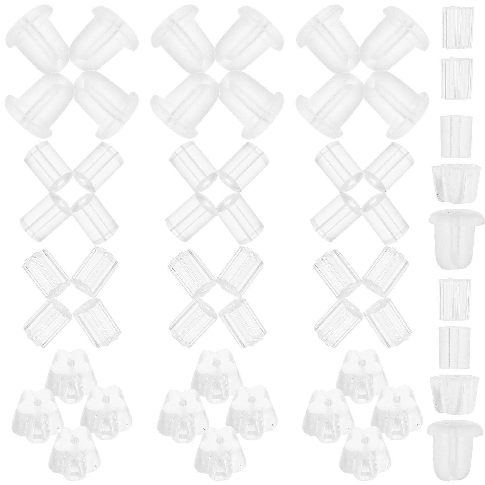 Earring Backs for Studs Silicone Antislip Backings 4000Pcs White