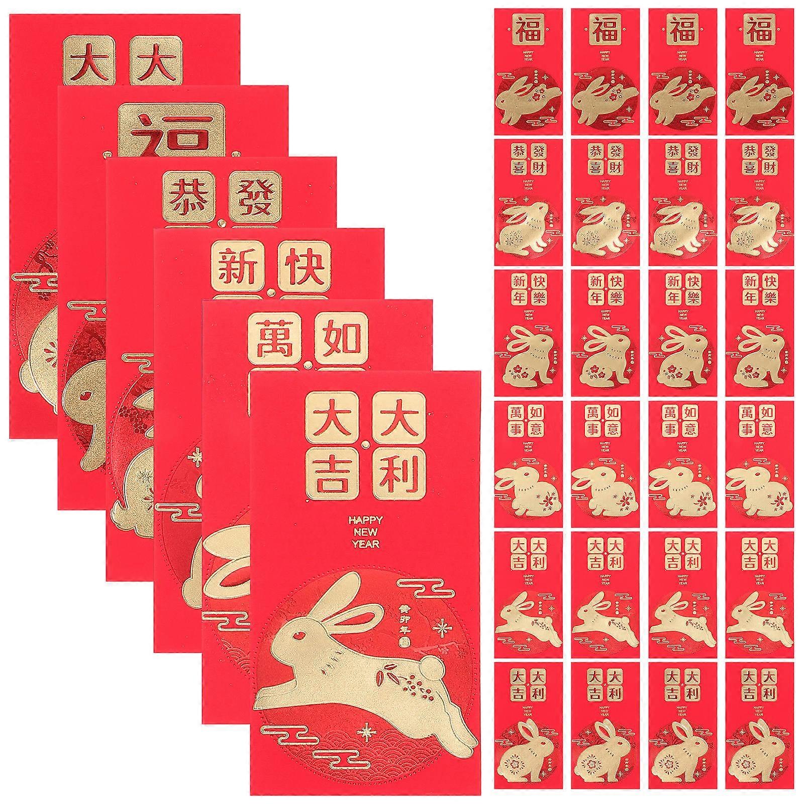 Red Packet Paper Red Envelope for Money Storage 150Pcs Holiday Pack