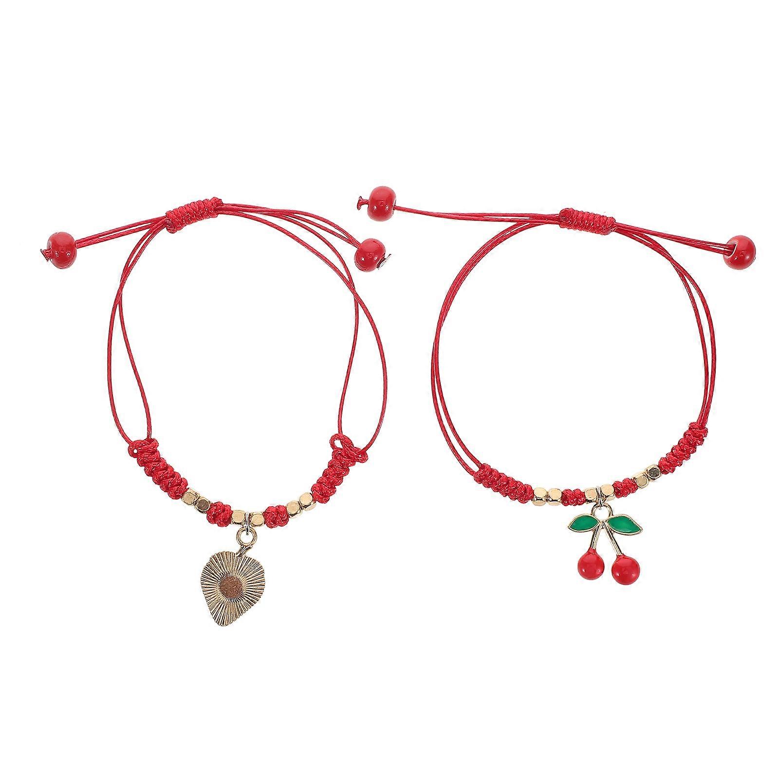 Woven Red String Bracelets for Good Luck 8Pcs