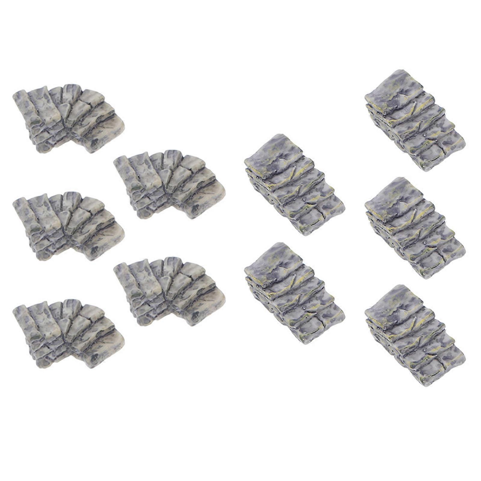Miniature Resin Stones Resin Step Stone for Decor 80Pcs Grey Garden Accessory