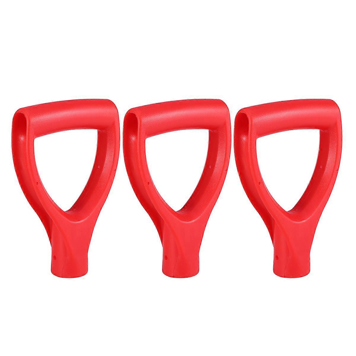 Ergonomic Red Plastic Handle Replacement Handle 6Pcs Set