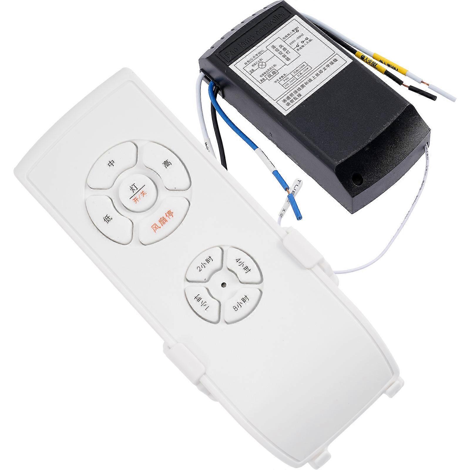 4Sets Ceiling Fan Remote Control for White ABS Material